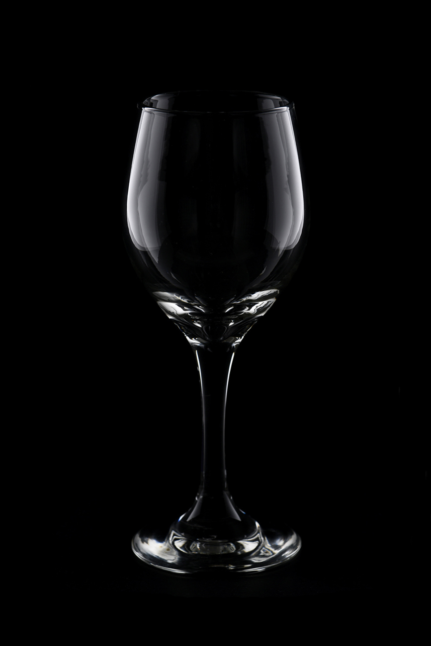 black wine glass